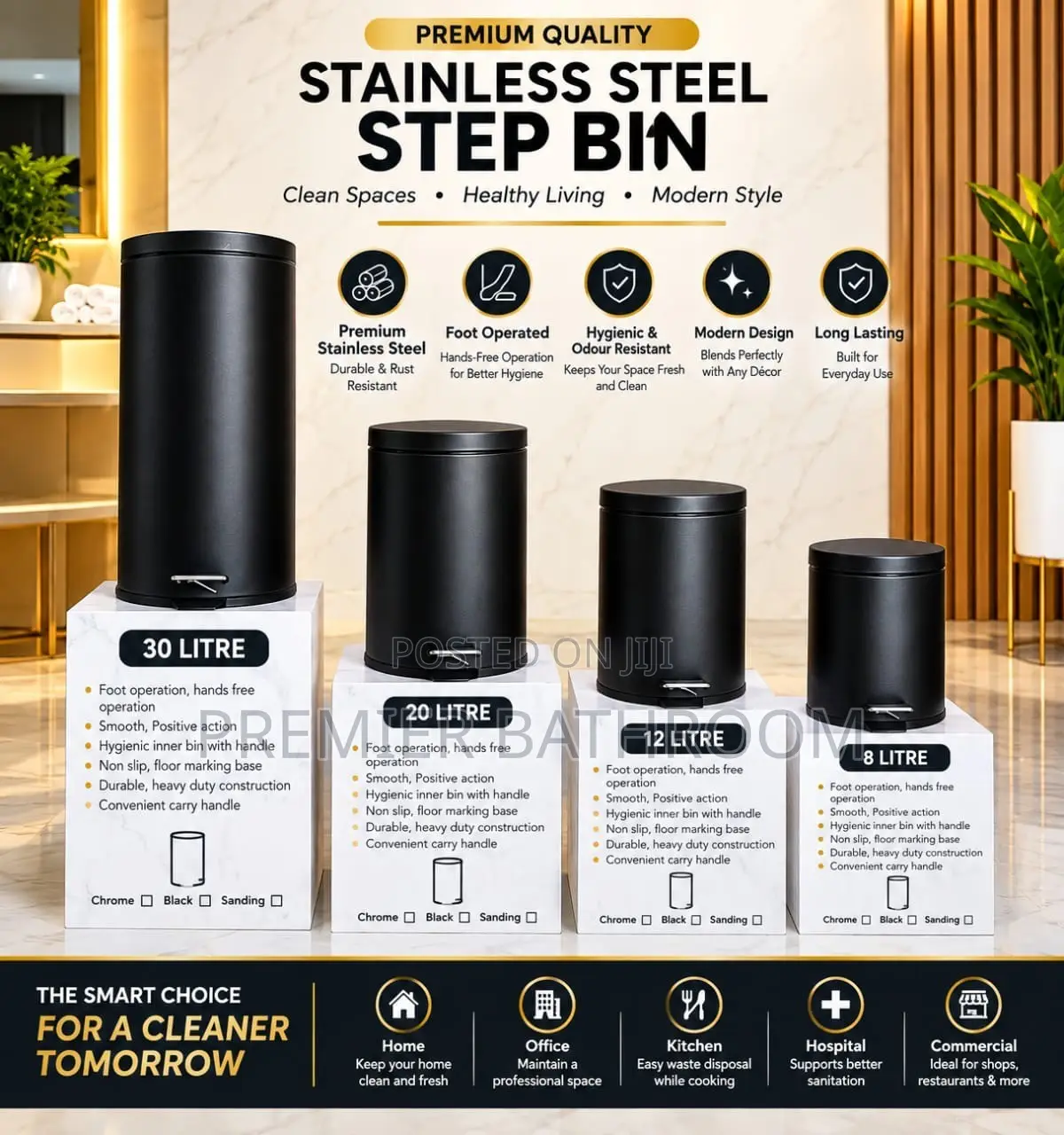 Stainless Waste Bins