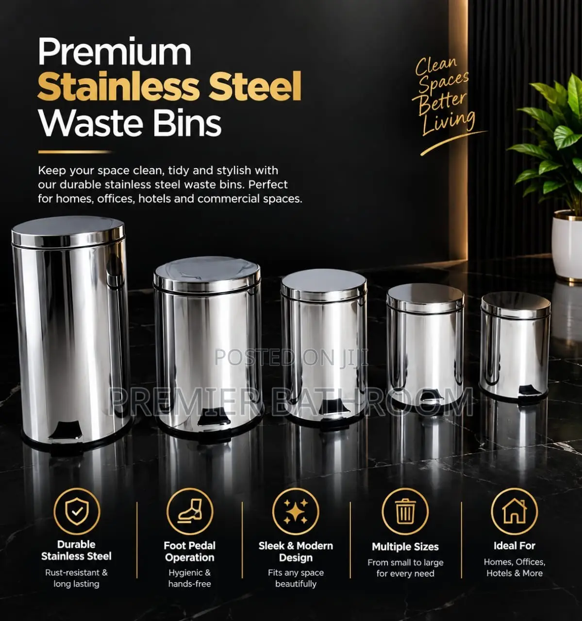Stainless Waste Bin