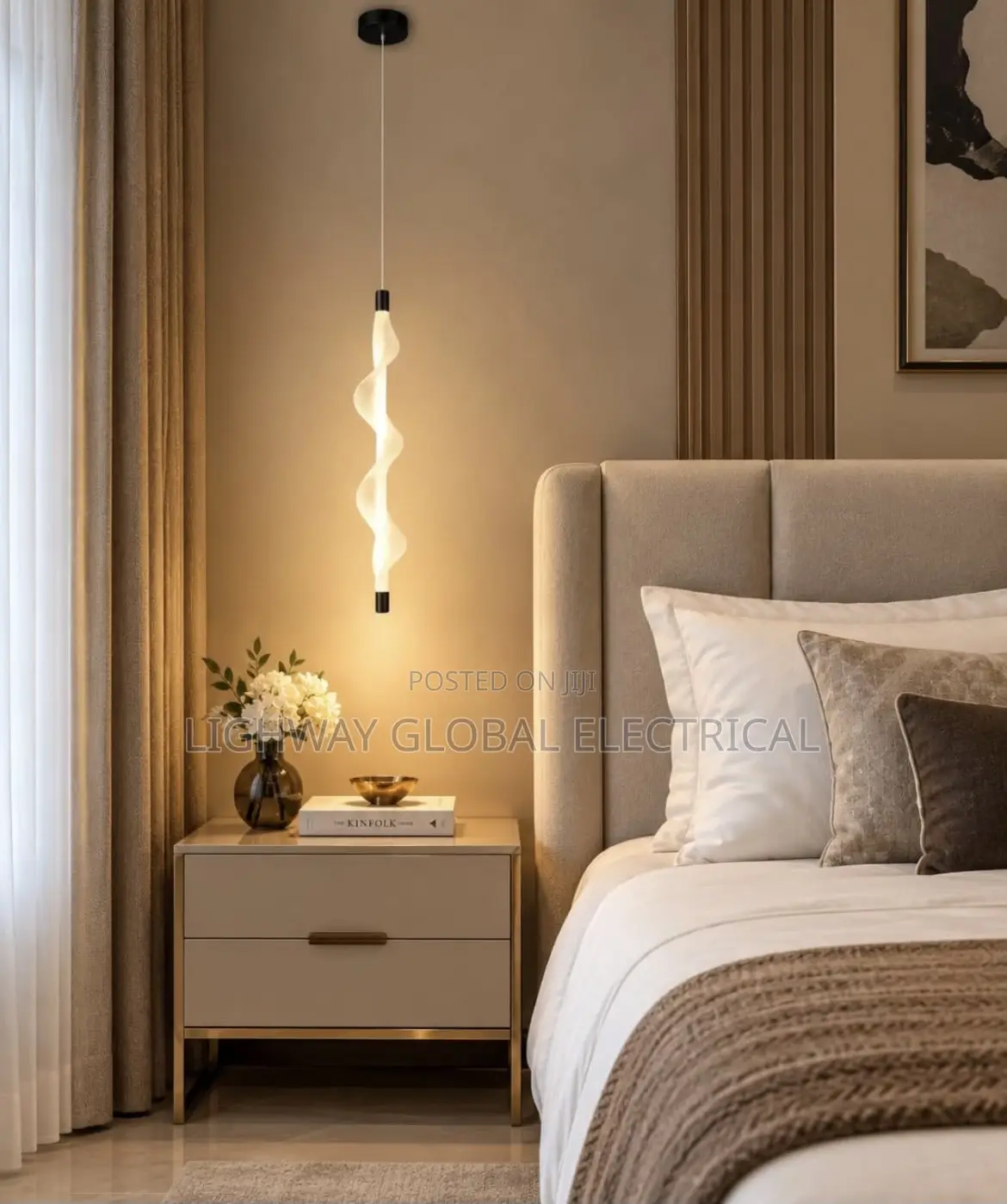 Fabric Designer Bed Side Lamp