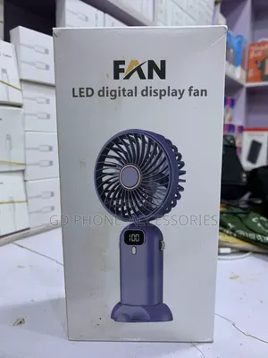 Portable Rechargeable Handheld Mini Fan With LED Digital Display