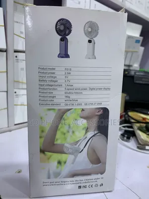 Portable Rechargeable Handheld Mini Fan With LED Digital Display