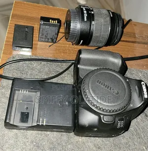 Canon 250d With 18 to 55 Mm Lens With 2 Batteries and Battery Charger