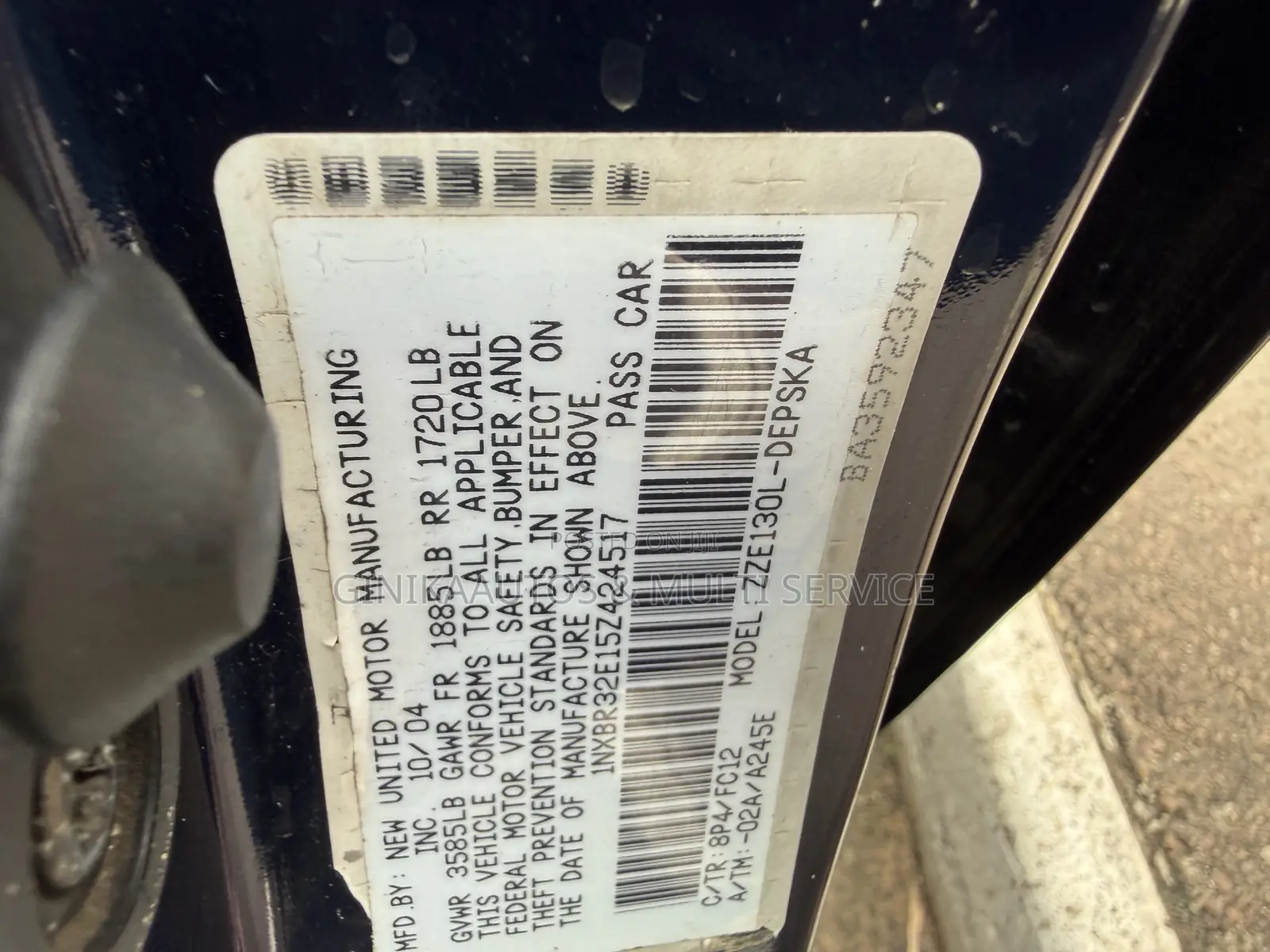 Toyota Corolla S 2005 Blue