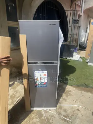 Skyrun 2-Door Silver Refrigerator 195L