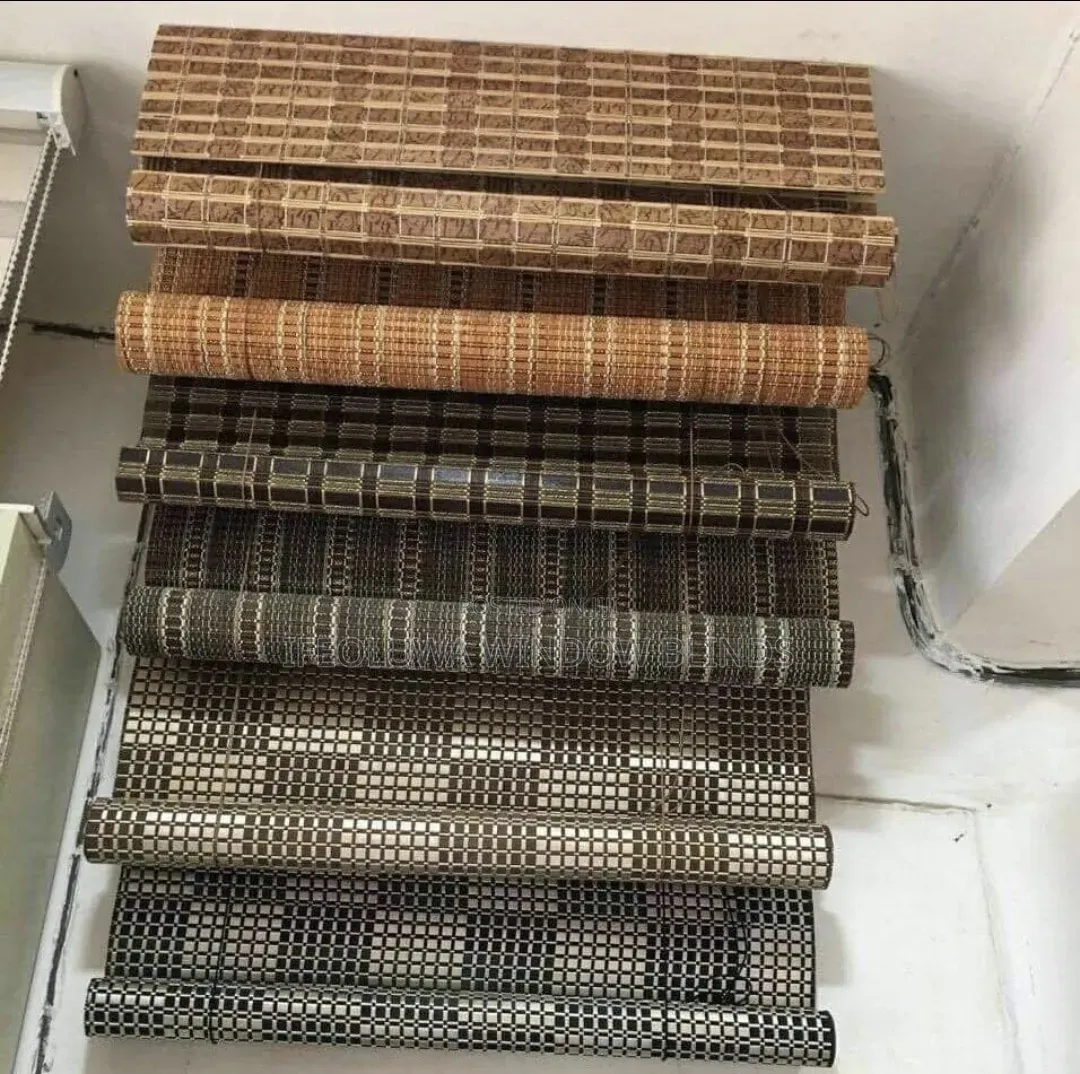 Bamboo Mat and Double Roller Window Blinds