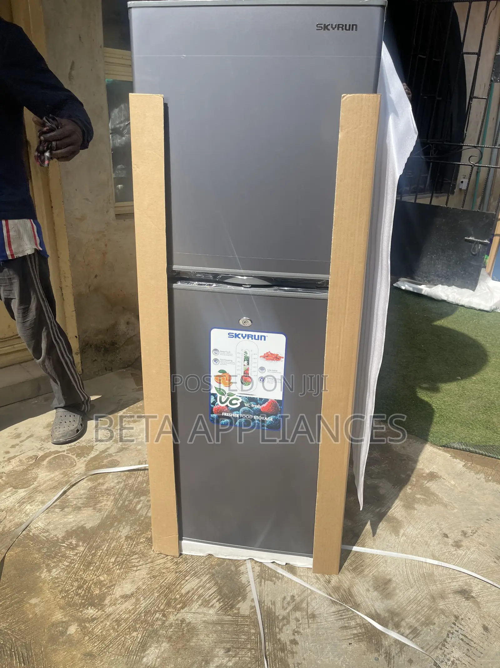 Skyrun Double Door Refrigerator With Freezer