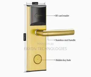 M1 Card Hotel Door Lock - Gold