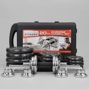 20KG Adjustable Chrome Dumbbell Set With Storage Box