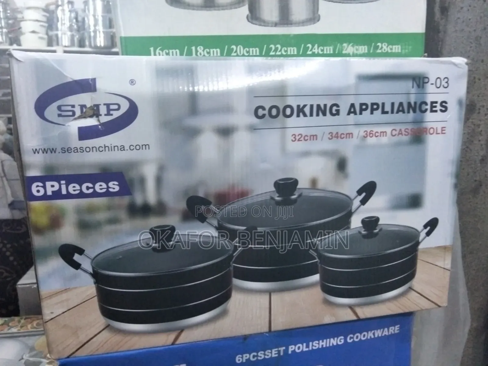 High Quality 6pcs SMP Cooking Pot 32,34,36