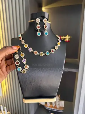 Multicolor Statement Crystal Jewelry Set