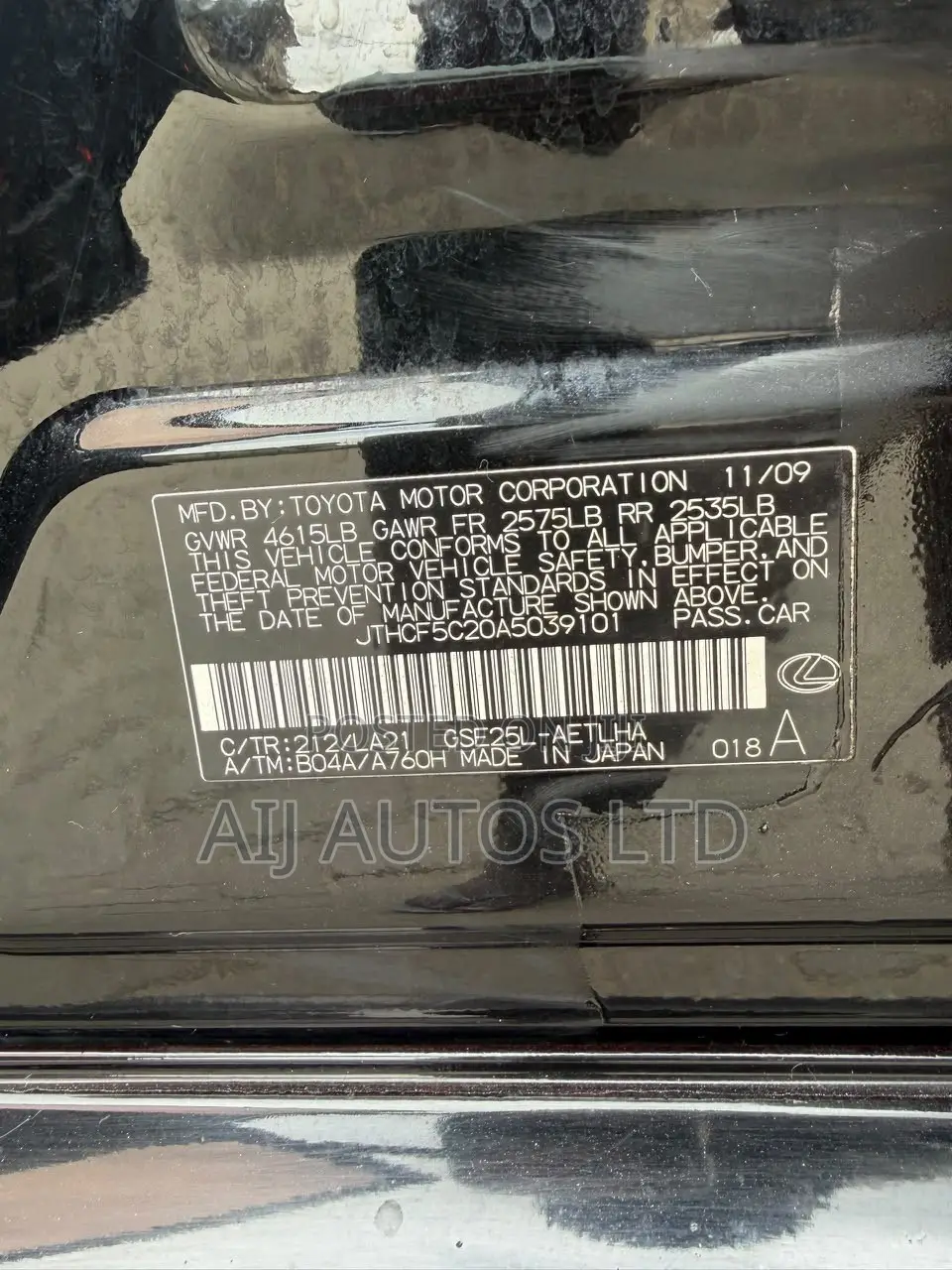 Lexus IS 250 AWD Automatic 2010 Black