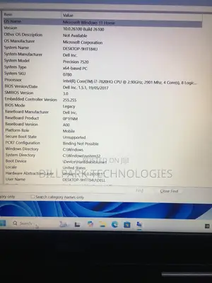 Laptop Dell Precision 7520 8GB Intel Core i7 SSD 256GB