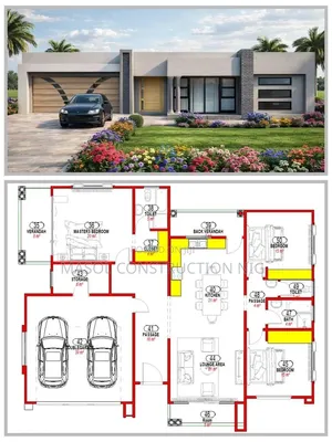 Bungalow and Duplex Residential Housing Plan