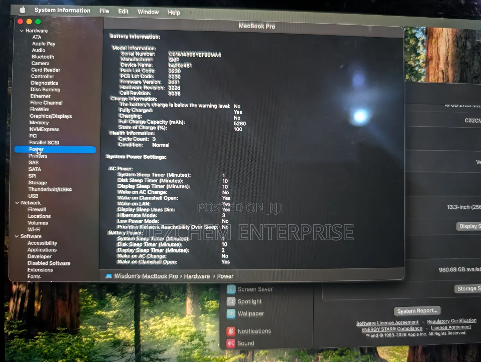 Laptop Apple MacBook Pro 2019 16GB Intel Core i7 SSD 1T