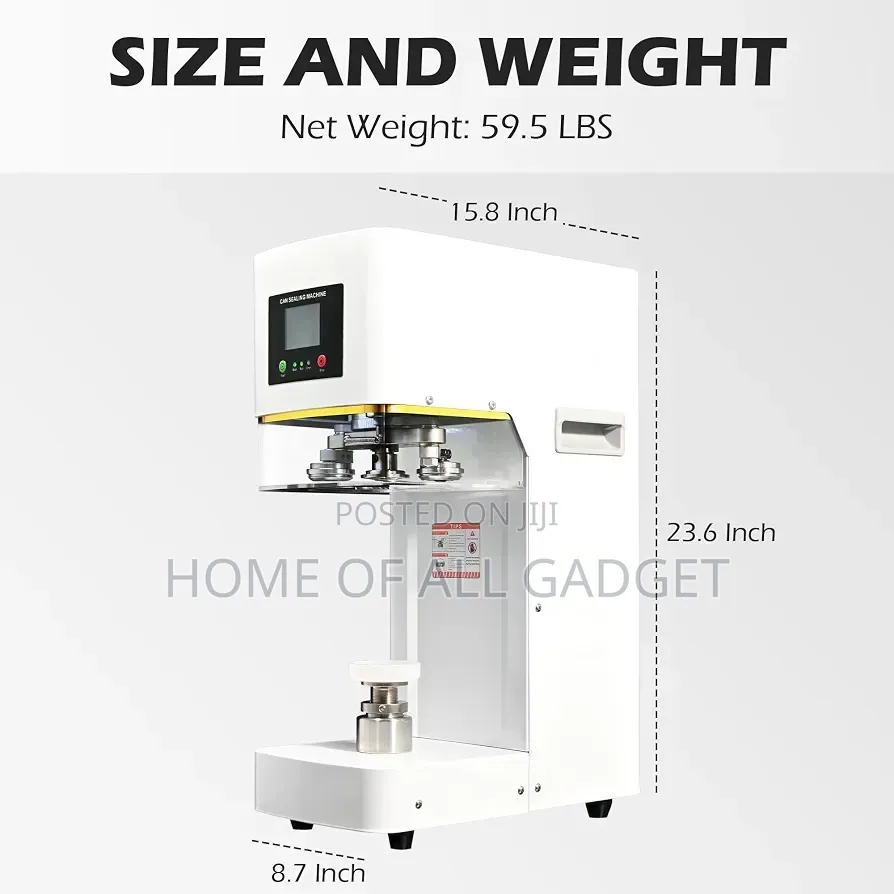 Automatic Sealing Machine for Plastic and Glass Cans, Diameter