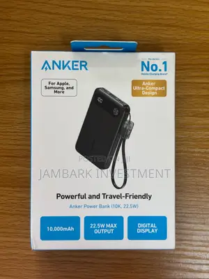 Anker Zolo Power Bank (, 22.5W, Built-in USB-C Cable)