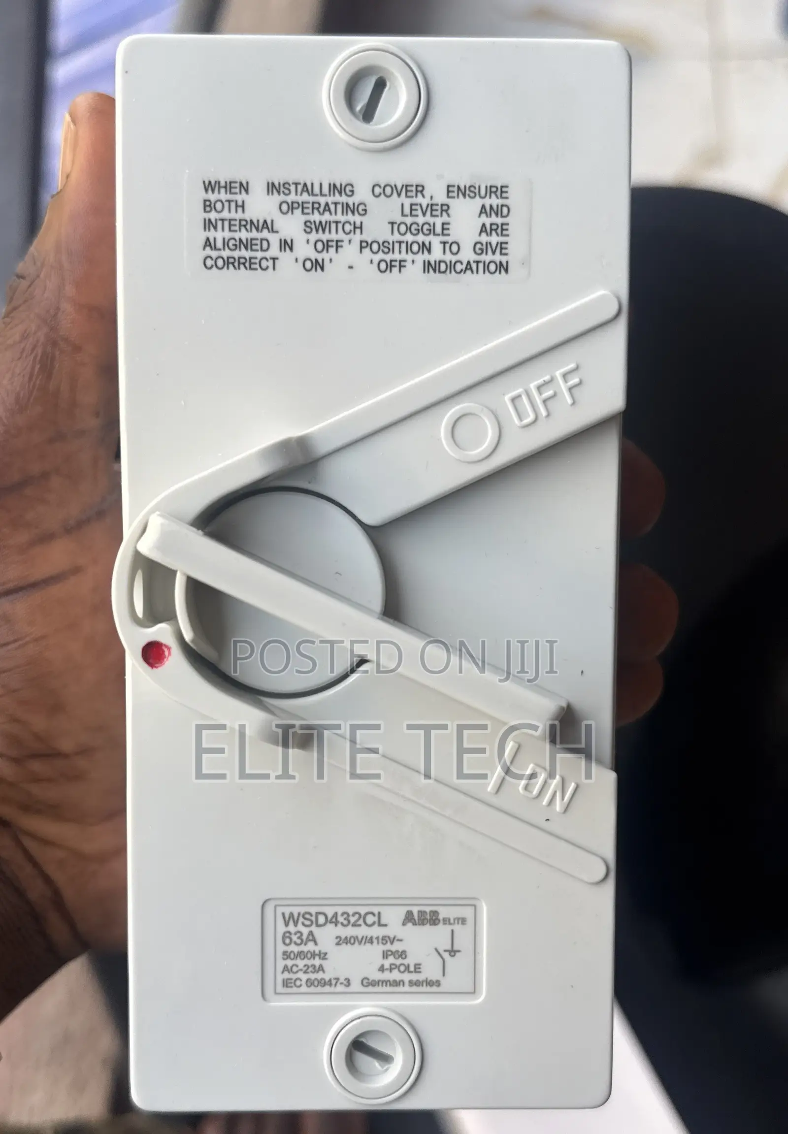 ABB Elite Three Phase Isolator Switch 63Amps