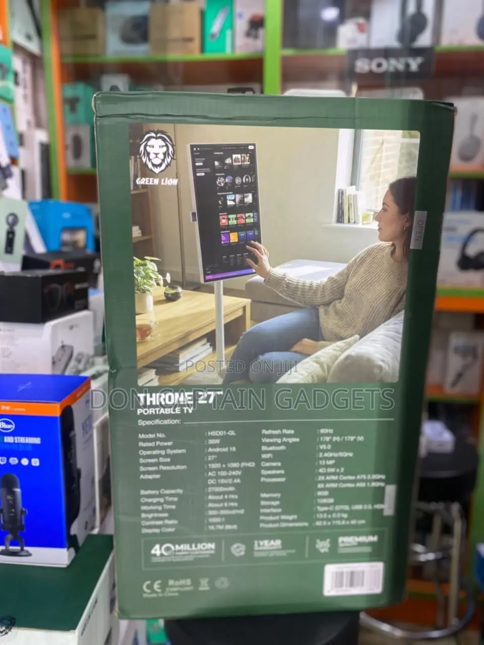 Green Lion Throne 27” Android Portable TV Screen