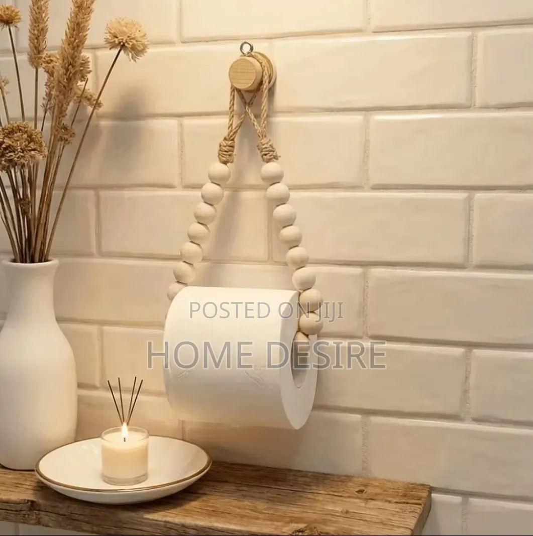 Beaded Bathroom Tissue Holder