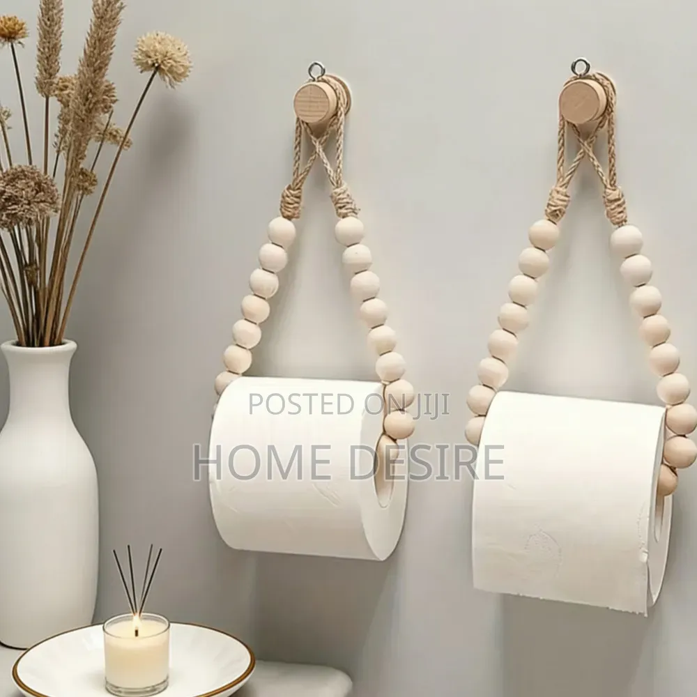 Beaded Bathroom Tissue Holder