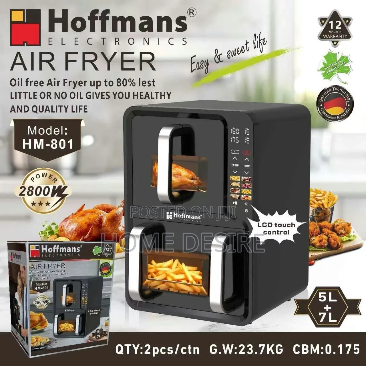 Hoffmann Dual Air Fryer
