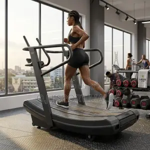Commercial Curved Manual Treadmill – Self Powered Running Machine