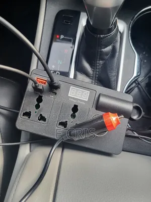 Fast-Charging Multi-Port Car Inverter – 2 AC Sockets, 4 USB 2 Type-C