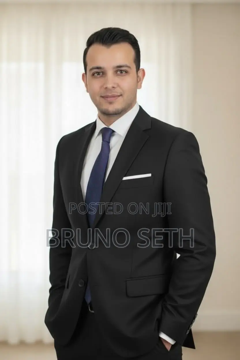 Plain Black Suit for Men