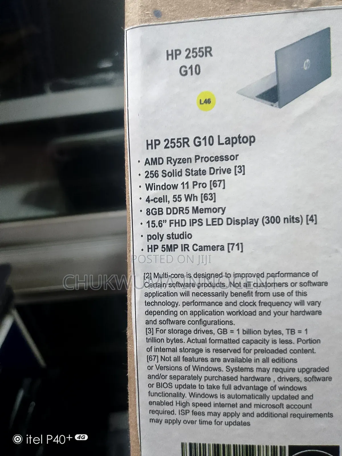 New Laptop HP 255 G8 8GB AMD Ryzen SSD 256GB