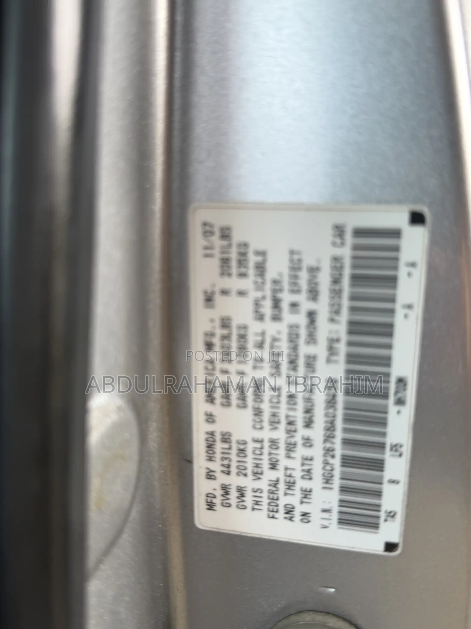 Honda Accord 2010 Silver