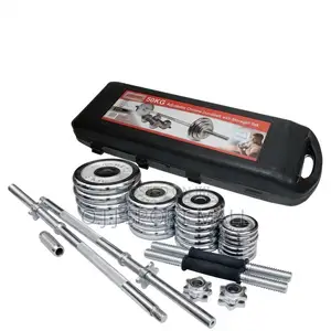 50KG Adjustable Chrome Dumbbell Set With Storage Box