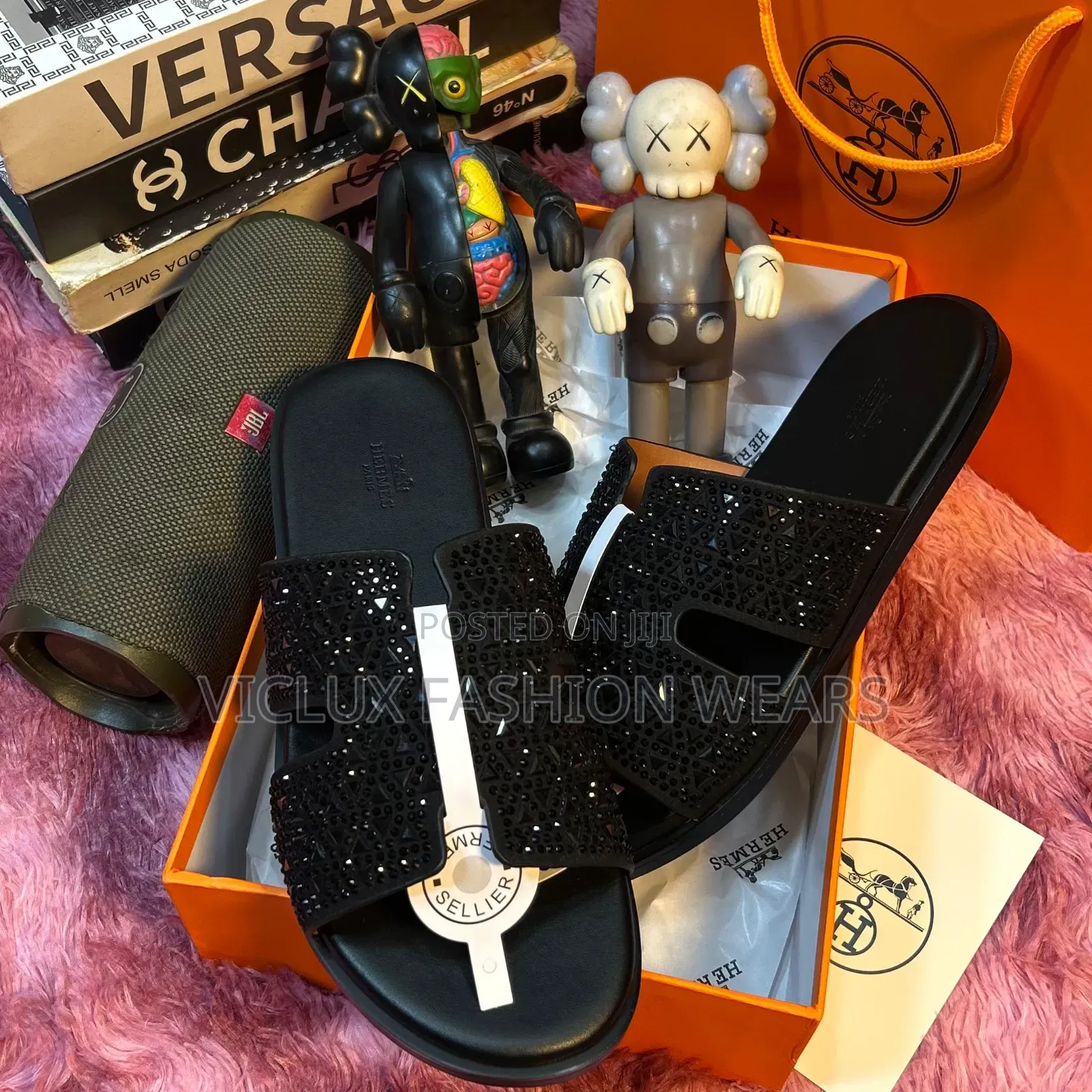 Hermes Paris Luxury Leather Slides