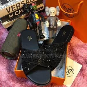 Hermes Paris Luxury Leather Slides