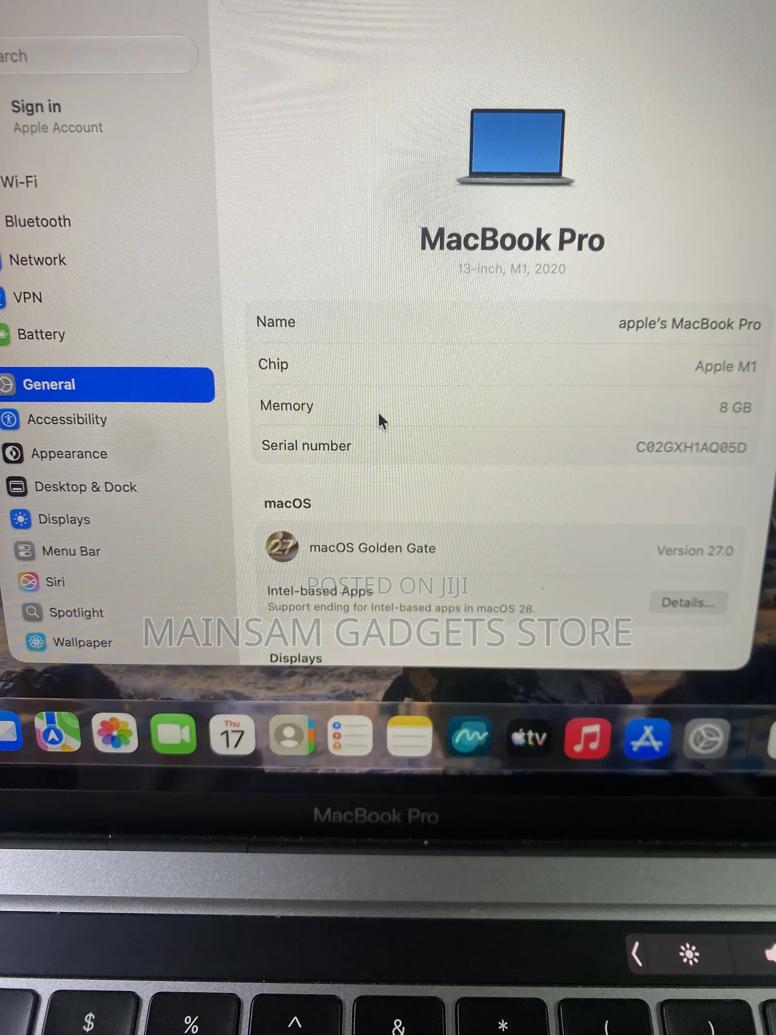 Laptop Apple MacBook Pro 2020 M1 8GB Apple M1 SSD 256GB