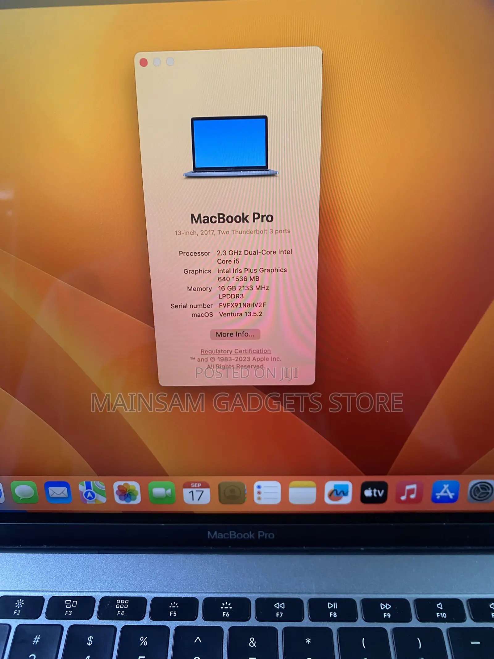 Laptop Apple MacBook Pro 2017 16GB Intel Core i5 SSD 256GB