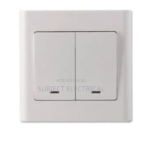 Riva 2 Gang Light Switch – White