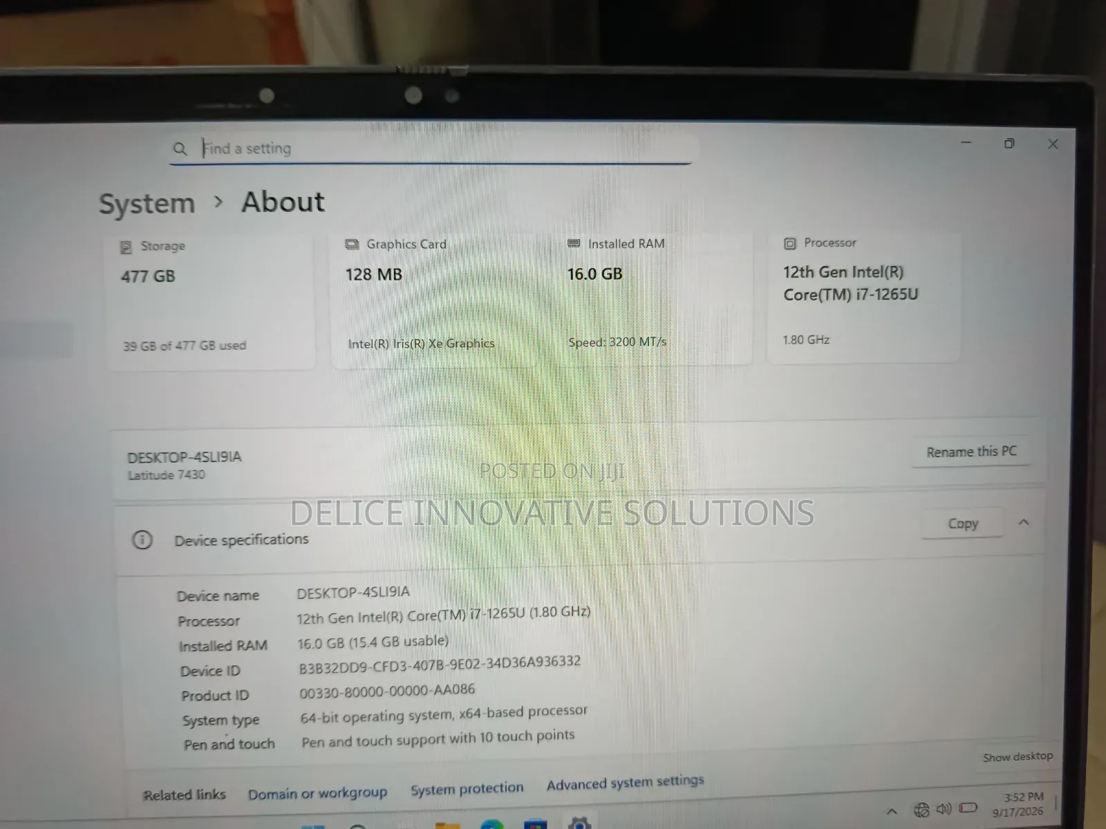 Laptop Dell Latitude 7430 16GB Intel Core i7 SSD 512GB