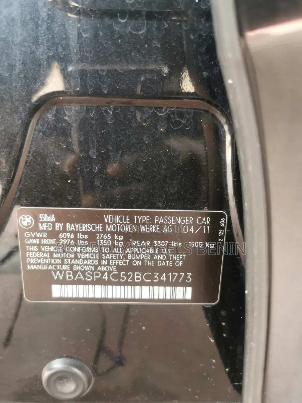 BMW 550i 2011 Black