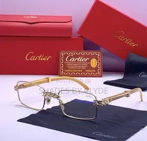 Authentic Luxury Cartier Gold Eyewear – Complete Designer Set