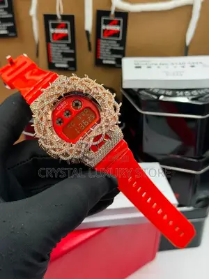 CZ Iced Out Quality Luxury Men G-Shock Wristwatch