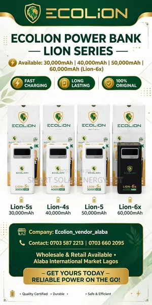 Ecolion Power Bank All Sizes