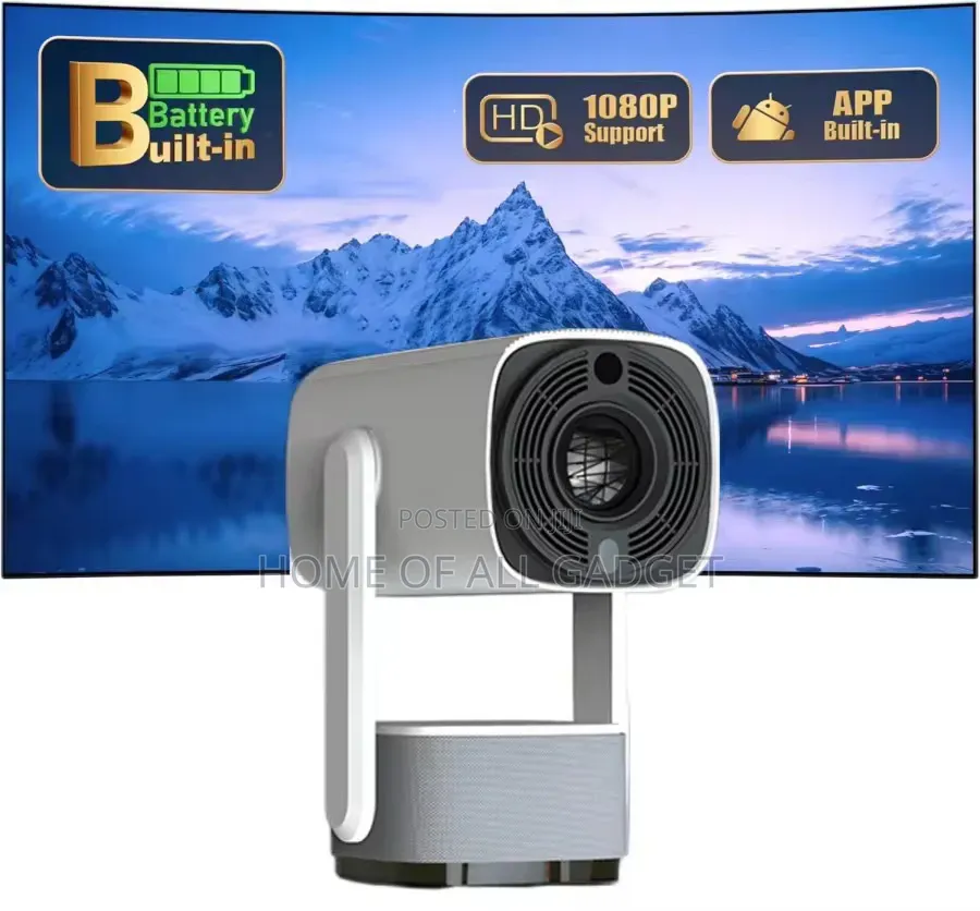 Rechargeable Projector Android 11.0 Built-in Battery Bluetooth
