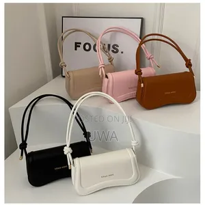 Stylish Women's Mini Baguette Shoulder Bag With Knotted Straps