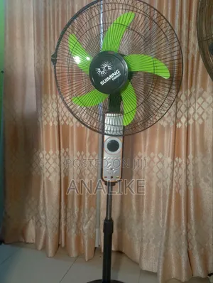 Rechargeable Solar Fan AC DC With Remote Control, Bluetooth Speakers