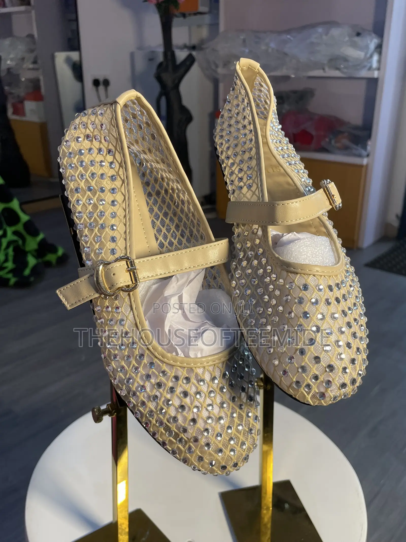 Fully Stoned Flat Shoe Ladies Shoes