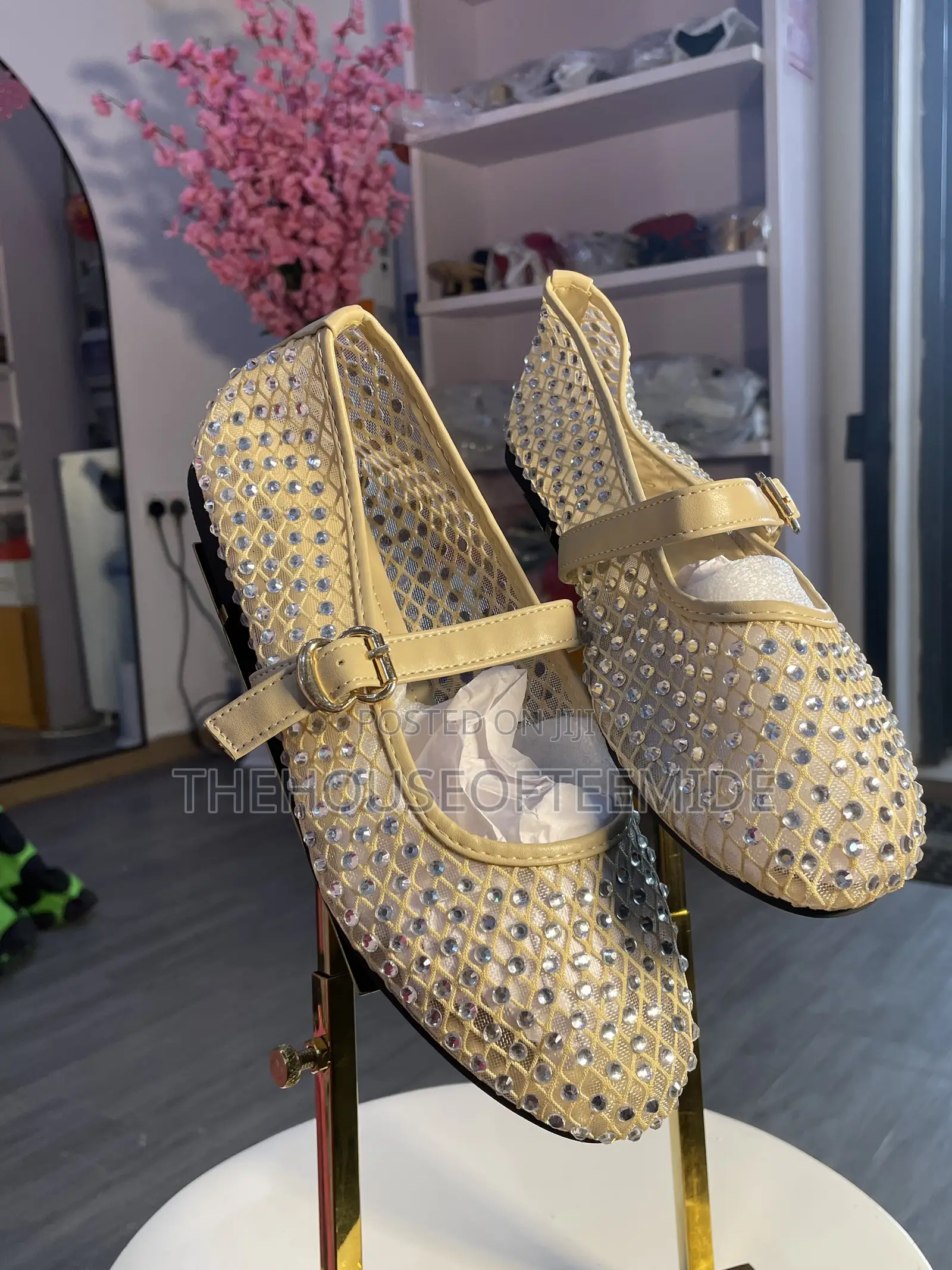 Fully Stoned Flat Shoe Ladies Shoes