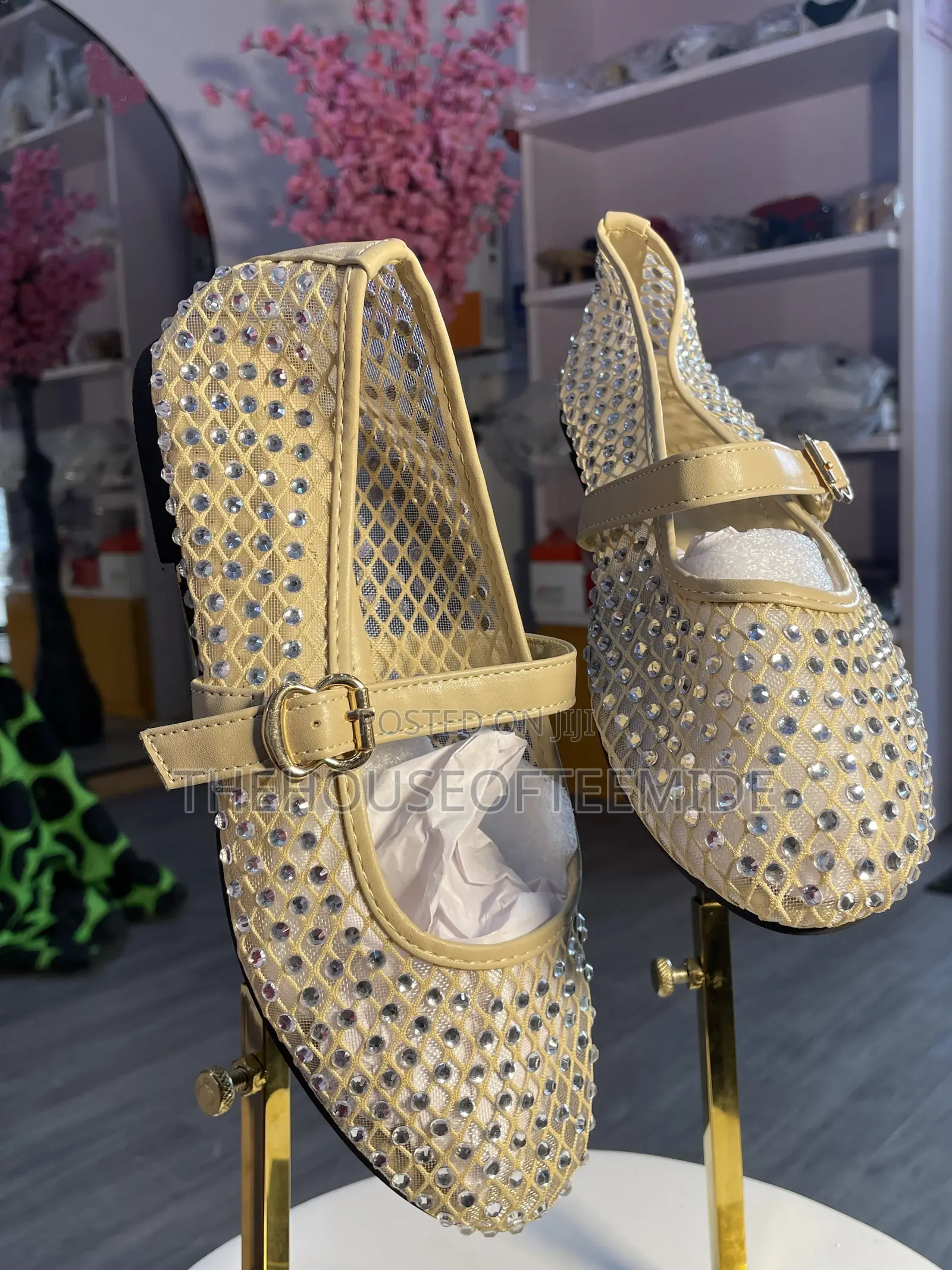 Fully Stoned Flat Shoe Ladies Shoes
