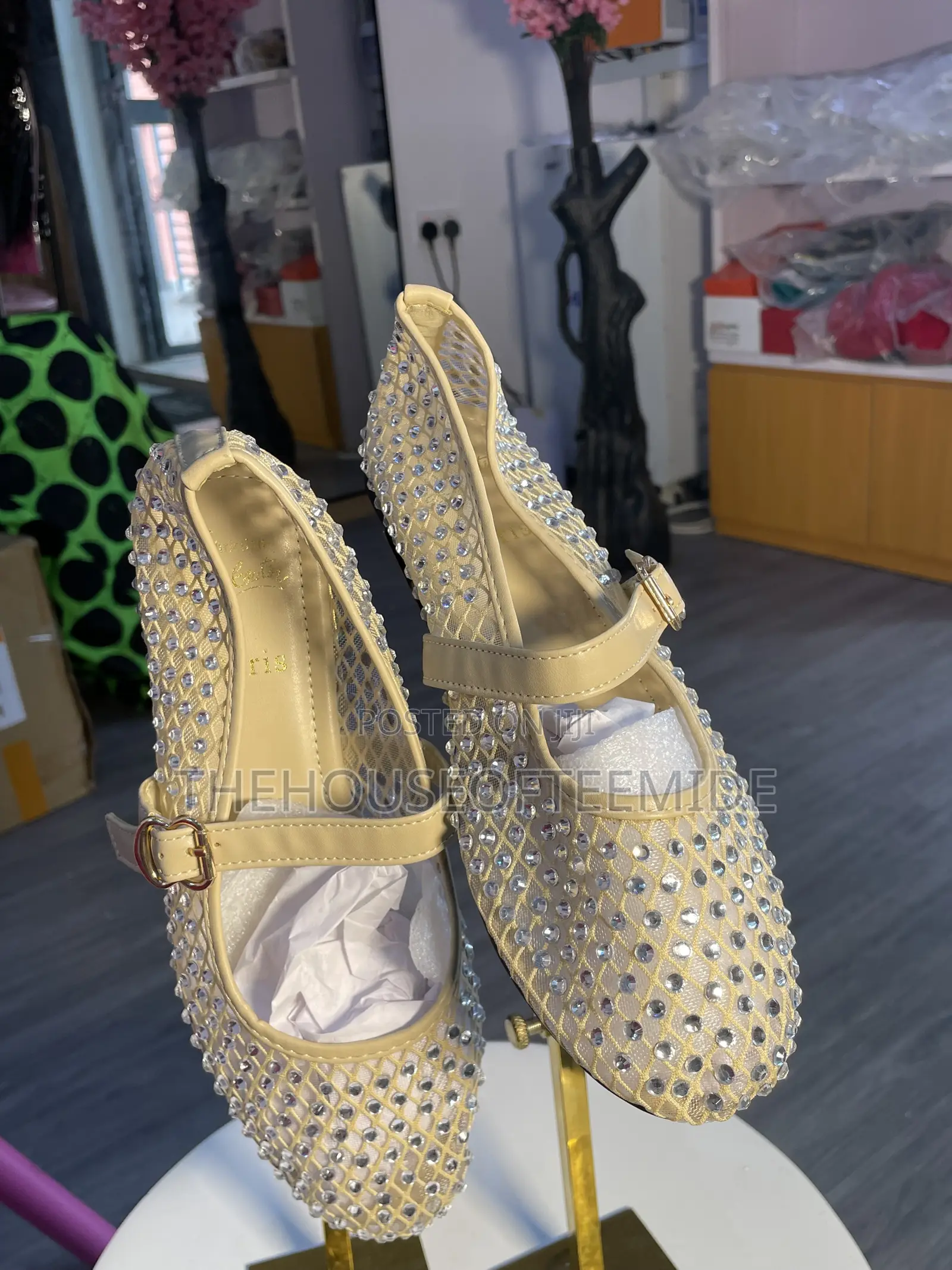 Fully Stoned Flat Shoe Ladies Shoes