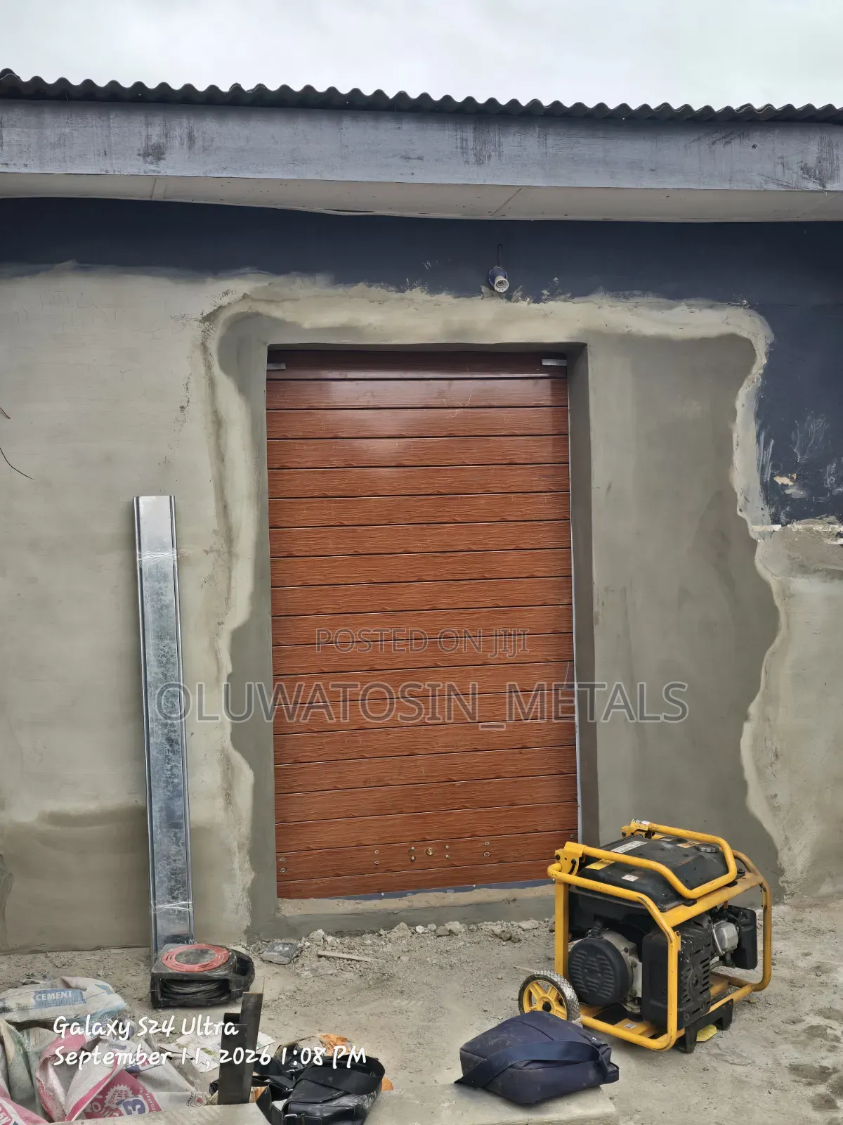 Galvanized Roller Shutter Door – 4ft × 8ft | Brown