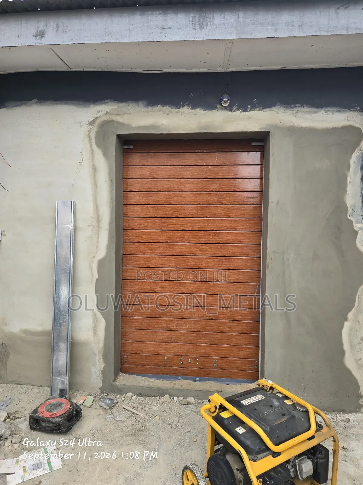 Galvanized Roller Shutter Door – 4ft × 8ft | Brown
